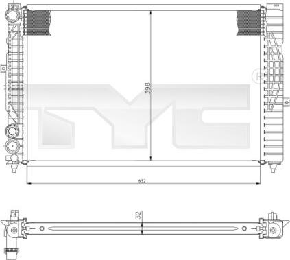 TYC 702-0034 - Jäähdytin,moottorin jäähdytys inparts.fi