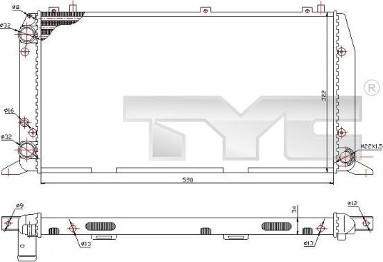 TYC 702-0035 - Jäähdytin,moottorin jäähdytys inparts.fi