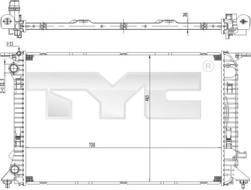 TYC 702-0036 - Jäähdytin,moottorin jäähdytys inparts.fi