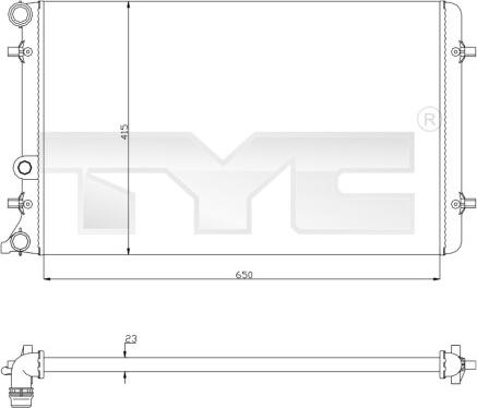 TYC 702-0033 - Jäähdytin,moottorin jäähdytys inparts.fi