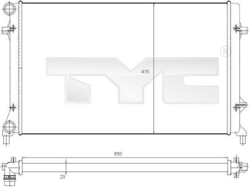 TYC 702-0025 - Jäähdytin,moottorin jäähdytys inparts.fi