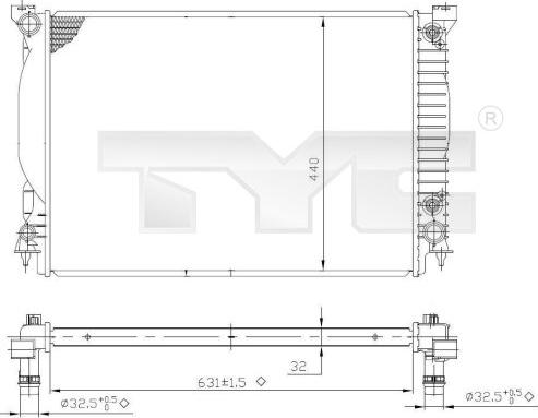 TYC 702-0021 - Jäähdytin,moottorin jäähdytys inparts.fi