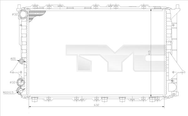 TYC 702-0027 - Jäähdytin,moottorin jäähdytys inparts.fi