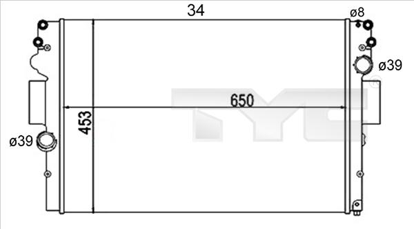 TYC 715-0004-R - Jäähdytin,moottorin jäähdytys inparts.fi