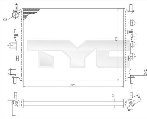 TYC 710-0034-R - Jäähdytin,moottorin jäähdytys inparts.fi