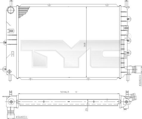 TYC 710-0035 - Jäähdytin,moottorin jäähdytys inparts.fi