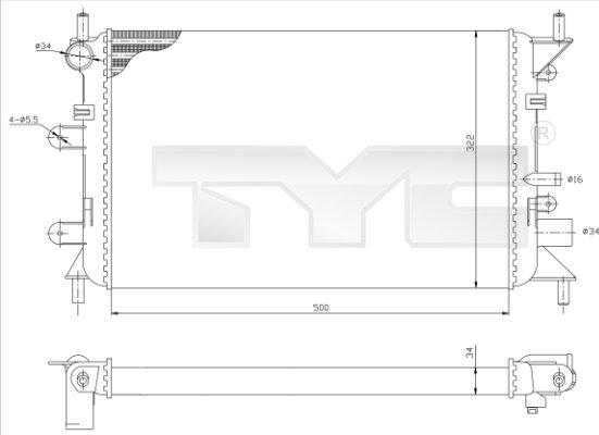 TYC 710-0036-R - Jäähdytin,moottorin jäähdytys inparts.fi