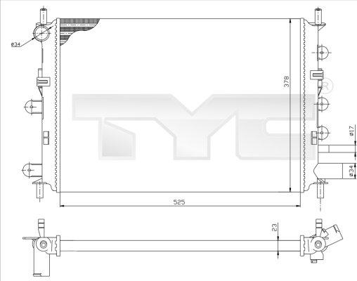 TYC 710-0037-R - Jäähdytin,moottorin jäähdytys inparts.fi