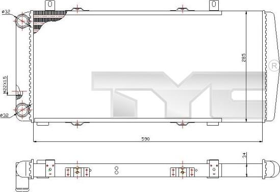 TYC 732-0002 - Jäähdytin,moottorin jäähdytys inparts.fi