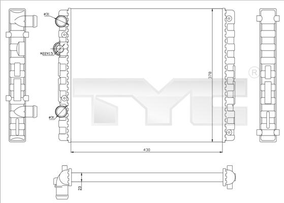 TYC 737-0040 - Jäähdytin,moottorin jäähdytys inparts.fi