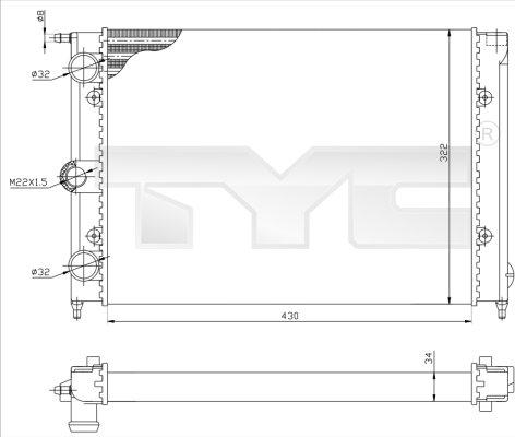 TYC 737-0050 - Jäähdytin,moottorin jäähdytys inparts.fi