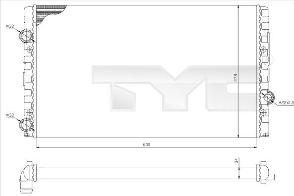 TYC 737-0051-R - Jäähdytin,moottorin jäähdytys inparts.fi