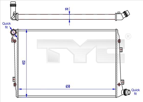 TYC 737-0062-R - Jäähdytin,moottorin jäähdytys inparts.fi