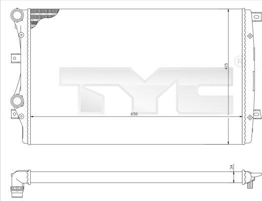 TYC 737-0017-R - Jäähdytin,moottorin jäähdytys inparts.fi