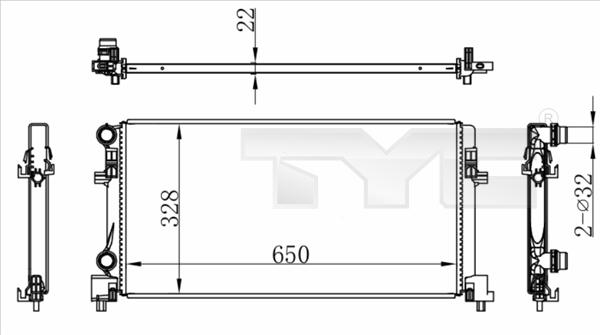 TYC 737-0073 - Jäähdytin,moottorin jäähdytys inparts.fi