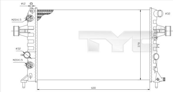 TYC 725-0006 - Jäähdytin,moottorin jäähdytys inparts.fi