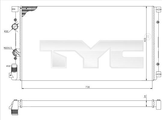 TYC 725-0030 - Jäähdytin,moottorin jäähdytys inparts.fi