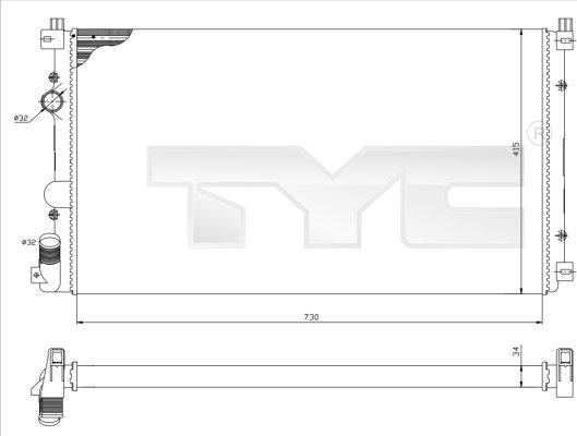 TYC 725-0029 - Jäähdytin,moottorin jäähdytys inparts.fi