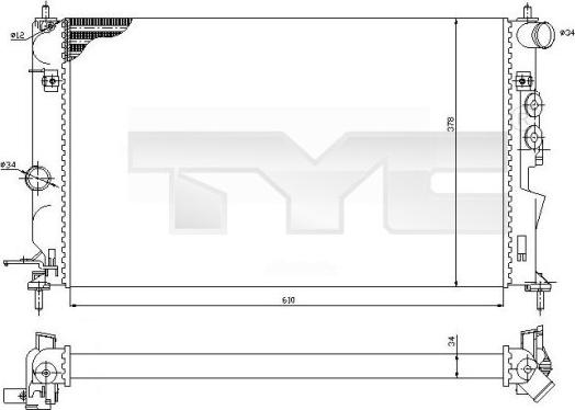 TYC 725-0027-R - Jäähdytin,moottorin jäähdytys inparts.fi