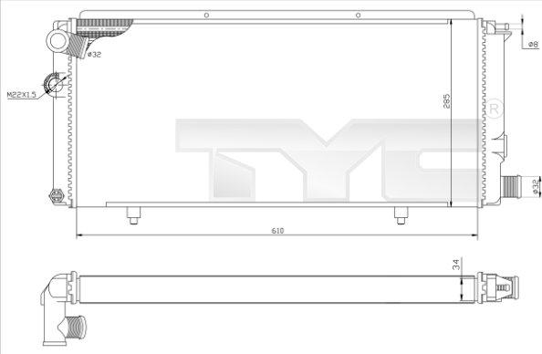 TYC 726-0014-R - Jäähdytin,moottorin jäähdytys inparts.fi