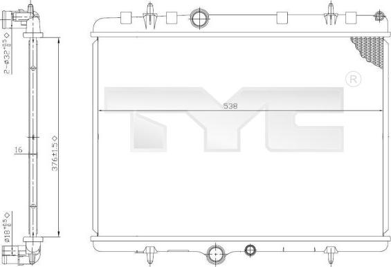 TYC 726-0011 - Jäähdytin,moottorin jäähdytys inparts.fi