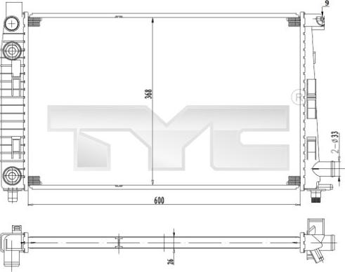 TYC 721-0012 - Jäähdytin,moottorin jäähdytys inparts.fi