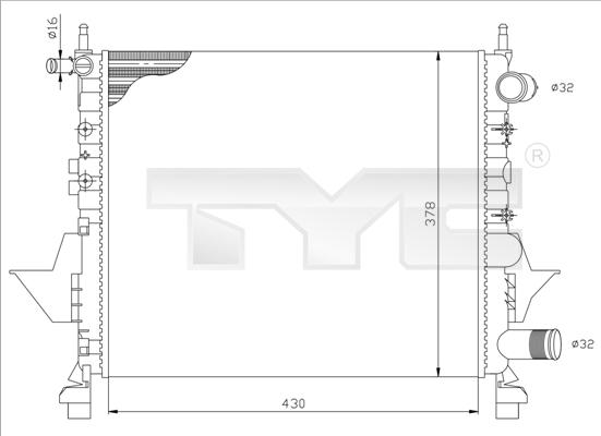 TYC 728-0041 - Jäähdytin,moottorin jäähdytys inparts.fi