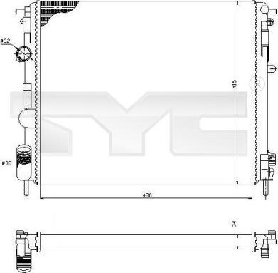 TYC 728-0053 - Jäähdytin,moottorin jäähdytys inparts.fi