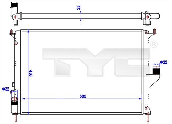 TYC 728-0057 - Jäähdytin,moottorin jäähdytys inparts.fi