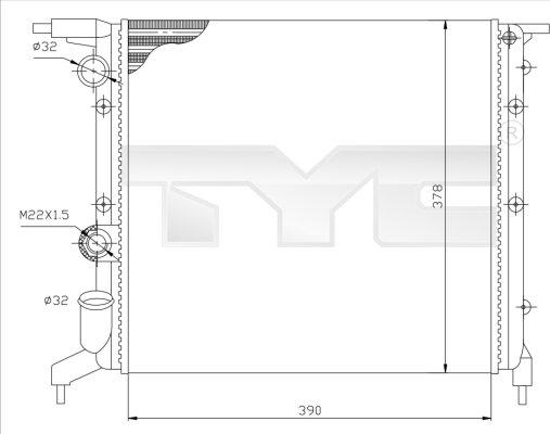 TYC 728-0032 - Jäähdytin,moottorin jäähdytys inparts.fi