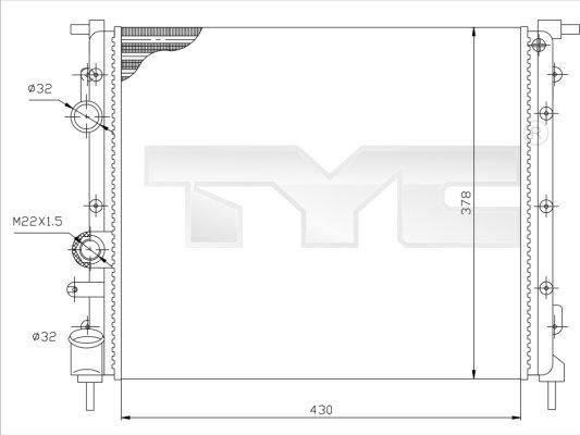 TYC 728-0026 - Jäähdytin,moottorin jäähdytys inparts.fi