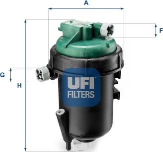 UFI 55.145.00 - Polttoainesuodatin inparts.fi