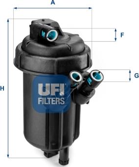 UFI 55.116.01 - Polttoainesuodatin inparts.fi