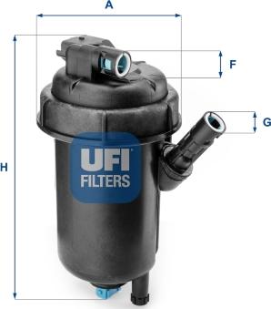 UFI 55.139.00 - Polttoainesuodatin inparts.fi