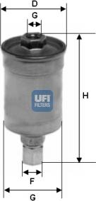 UFI 31.511.00 - Polttoainesuodatin inparts.fi