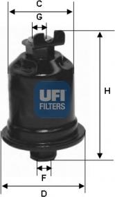 UFI 31.592.00 - Polttoainesuodatin inparts.fi