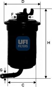 UFI 31.695.00 - Polttoainesuodatin inparts.fi