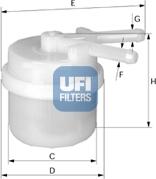 UFI 31.006.00 - Polttoainesuodatin inparts.fi