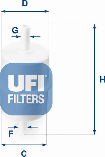 UFI 31.010.00 - Polttoainesuodatin inparts.fi