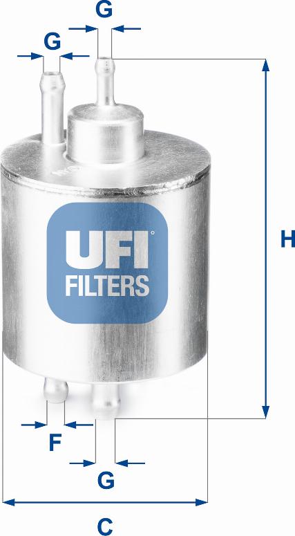 UFI 31.834.00 - Polttoainesuodatin inparts.fi