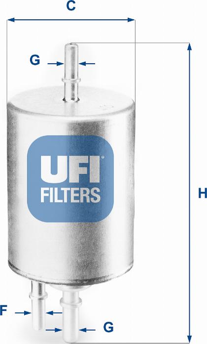 UFI 31.831.00 - Polttoainesuodatin inparts.fi