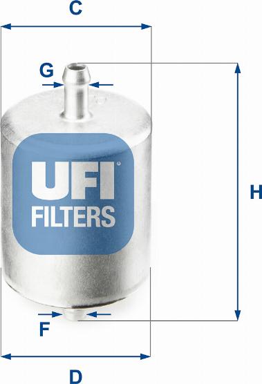 UFI 31.760.00 - Polttoainesuodatin inparts.fi