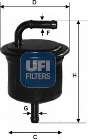 UFI 31.A16.00 - Polttoainesuodatin inparts.fi