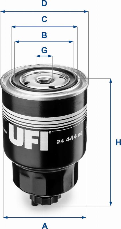 UFI 24.444.00 - Polttoainesuodatin inparts.fi