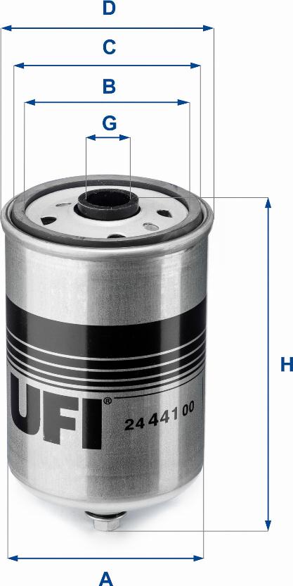 UFI 24.441.00 - Polttoainesuodatin inparts.fi