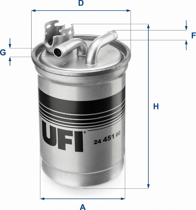 UFI 24.451.00 - Polttoainesuodatin inparts.fi