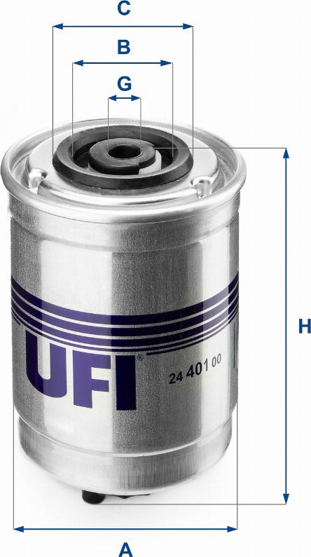 UFI 24.401.00 - Polttoainesuodatin inparts.fi