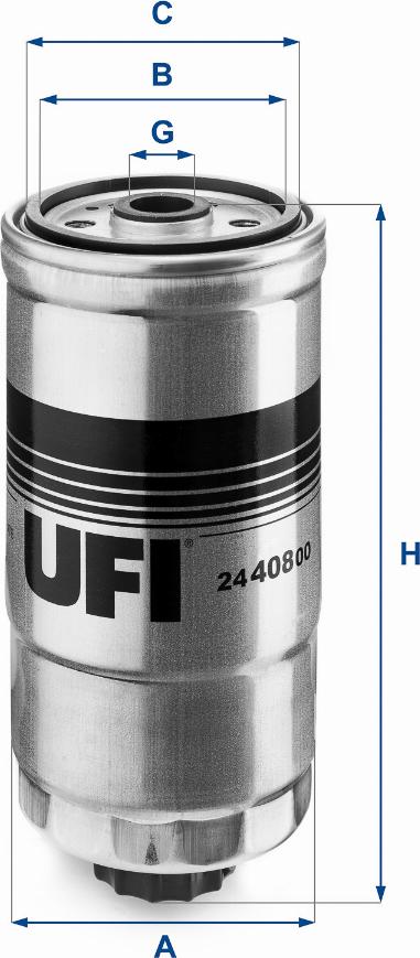 UFI 24.408.00 - Polttoainesuodatin inparts.fi