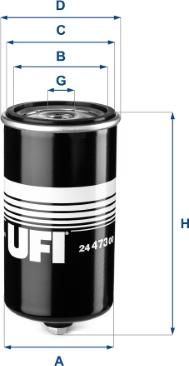 UFI 24.473.00 - Polttoainesuodatin inparts.fi