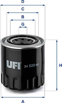 UFI 24.520.00 - Polttoainesuodatin inparts.fi